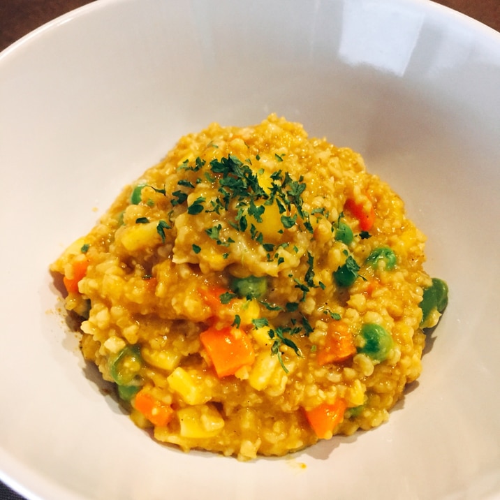 快腸☆腸活!簡単オートミールでカレーリゾット